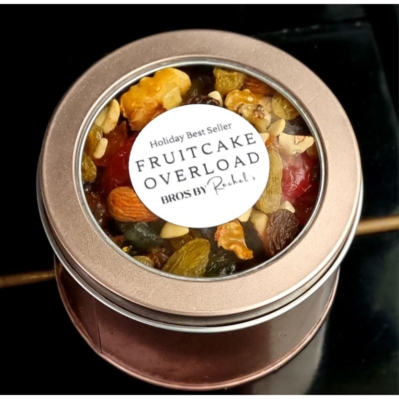 Fruitcake Overload in mini tin can net weight approx 260grams Shopee