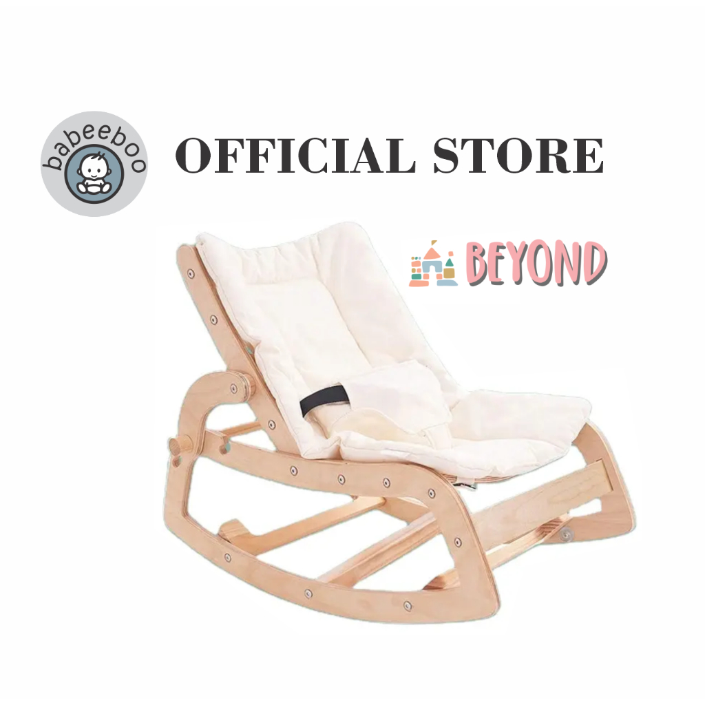 BEYOND Adjustable Wooden Bouncer Rocker Baby Lounger Rocking Chair Toddler Chair Shopee Philippines