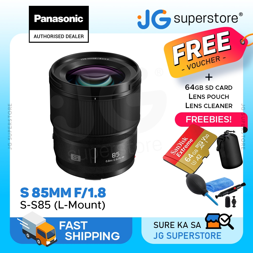 Panasonic Lumix S 85mm f/1.8 (LMount) Standard Mirrorless Camera Prime