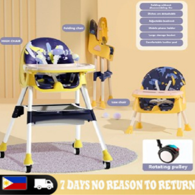 High Chair for Baby with Adjustable Tray and Detachable Legs Baby Chair