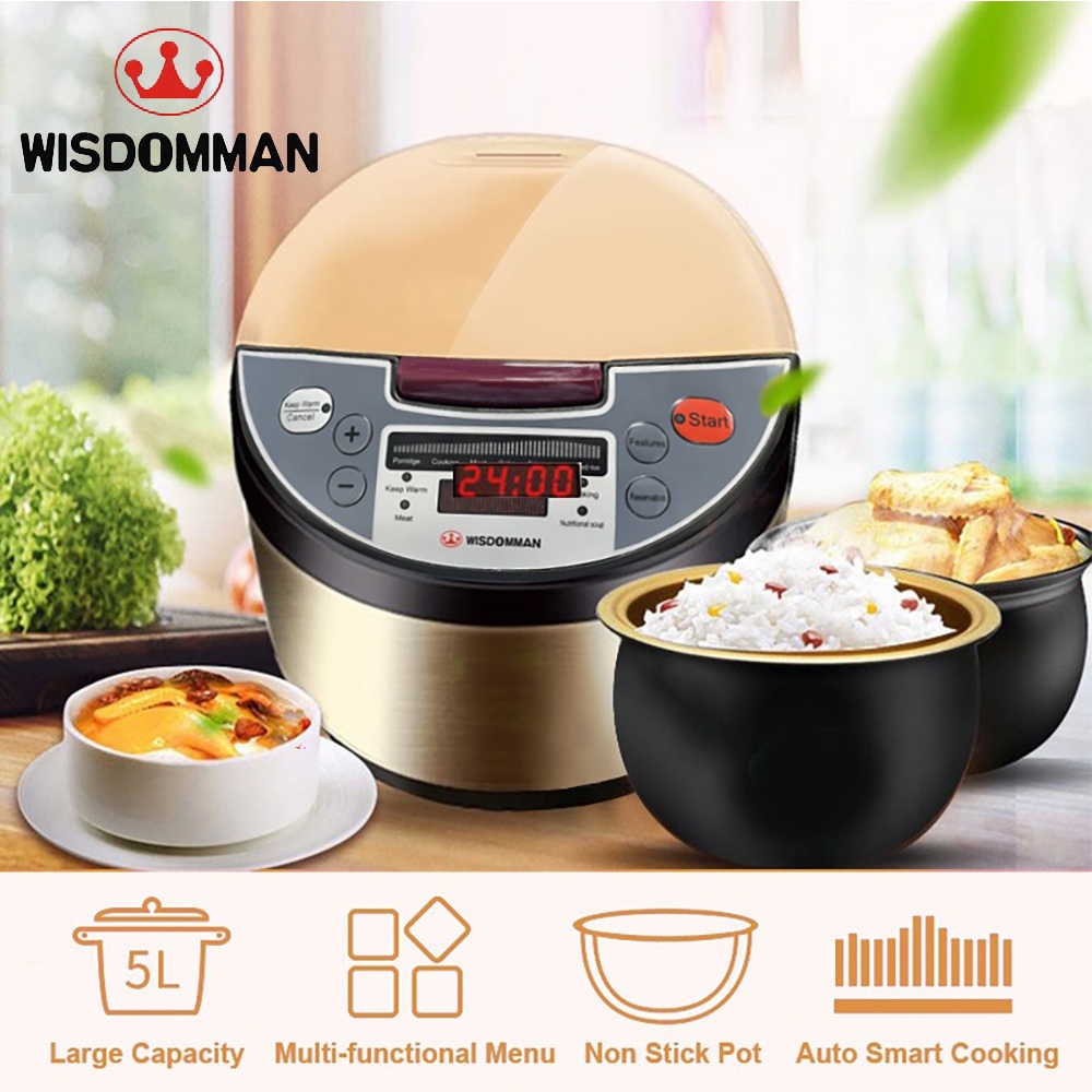wisdomman 5L multifunctional Rice Cooker electric Intelligent Non-stick ...
