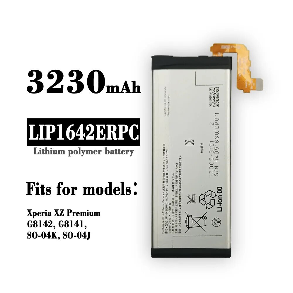 Duotipa Batteria di ricambio LIP1642ERPC compatibile con Sony Xperia XZ Premium XZP G8142 G8141 batteria con attrezzi