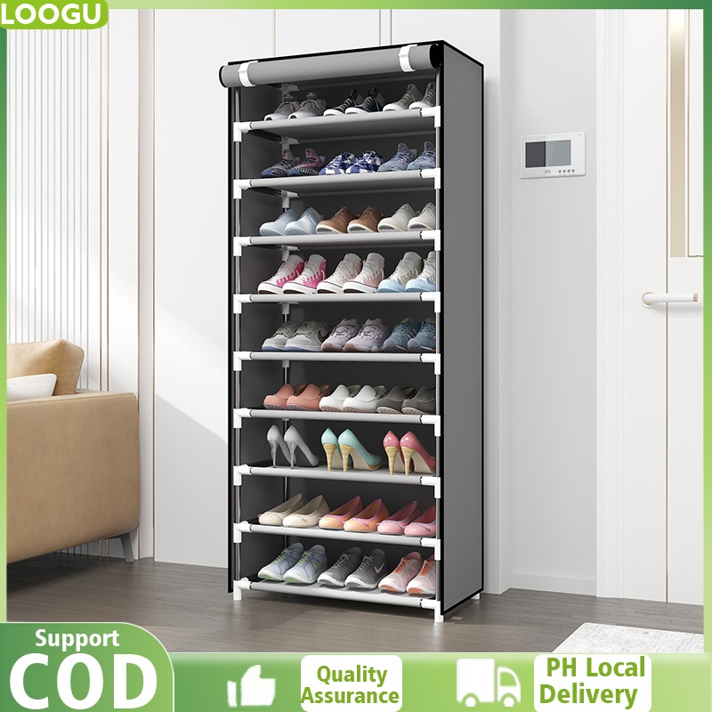 Okasumi Double Row 6 Layers Shoe Rack Organizer Stainless Steel Home ...