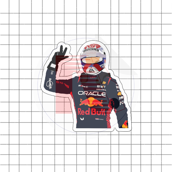 Max Verstappen 3rd WDC Sticker - RED BULL / MATTE / Waterproof ...