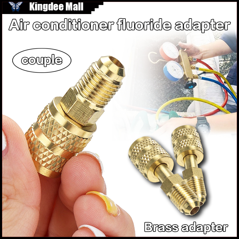 2pcs/set AC Refrigerant Adapter For R410 R22 For Valve System Tool SAE ...