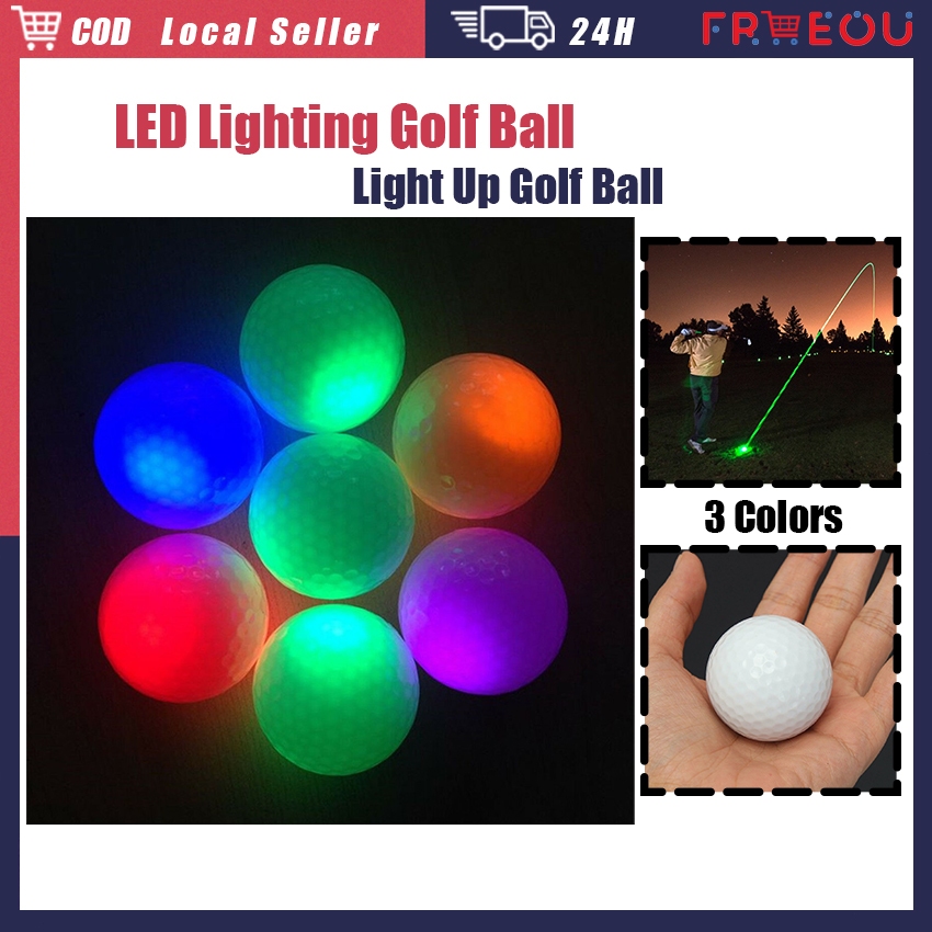1Pc LED Lighting Golf Ball Lightup Flashing Glow in the Dark LED Golf