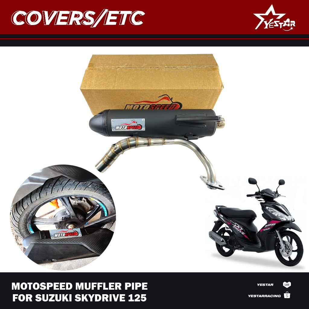 Motospeed Full Exhaust Muffler Pipe For Suzuki Skydrive Motorcycle Shopee Philippines 5901