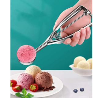 Cylindrical Ice Cream Scoop Large Stainless Steel Cylinder Household Gray  Old Fashion Style Scooper With Trigger For Making Ball - AliExpress