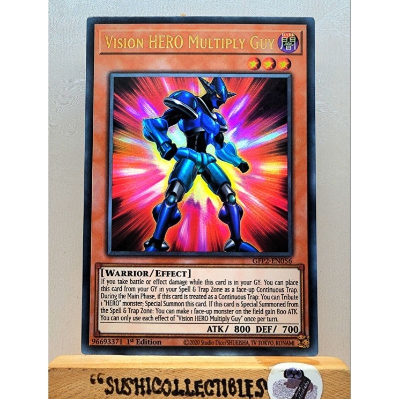 Yugioh! 1x Vision Hero Multiply Guy (GFP2/BLHR - Ultra Rare) 1st ...