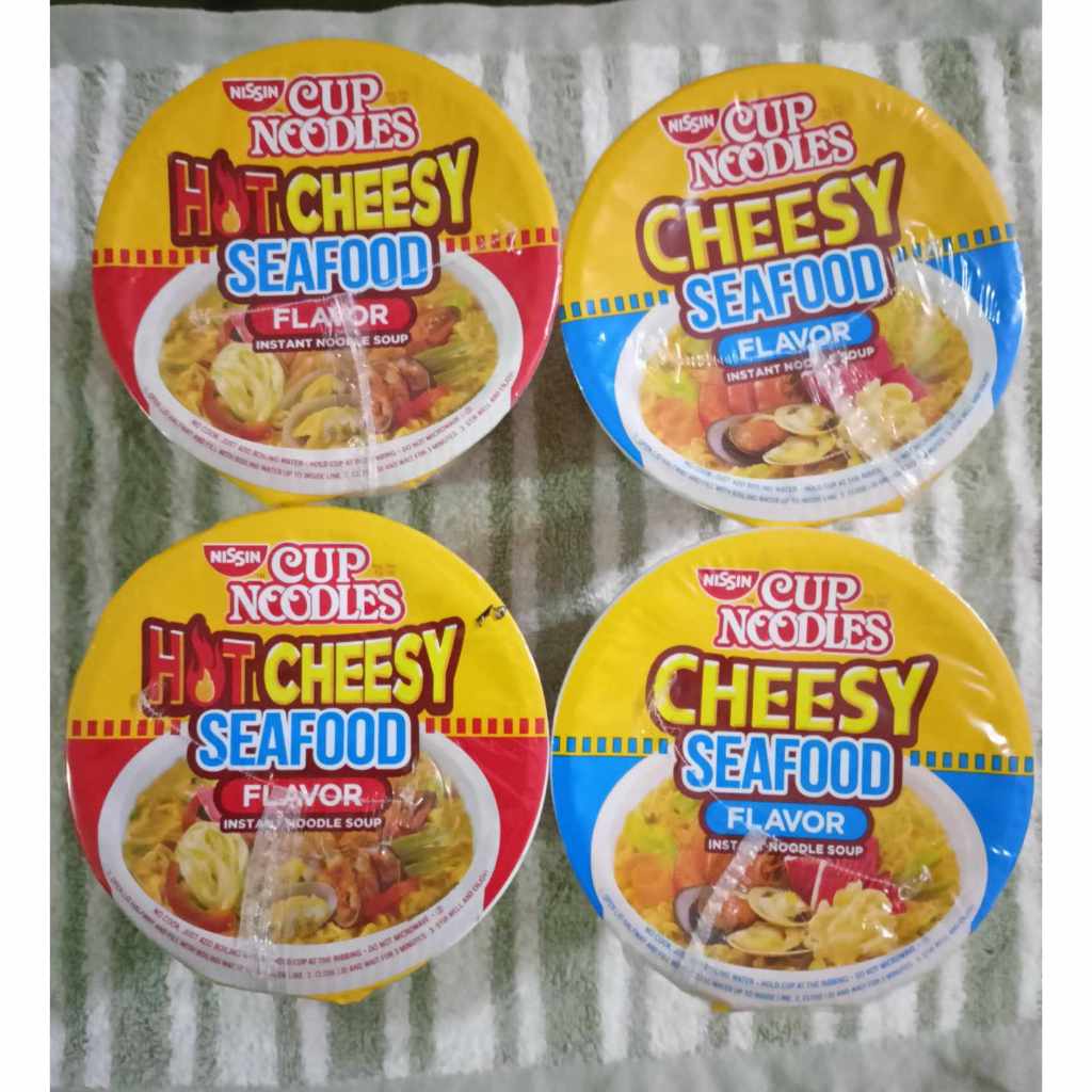 Nissin Cup Noodles Mini Cheesy Seafood 2pcs And Hot Cheesy Seafood