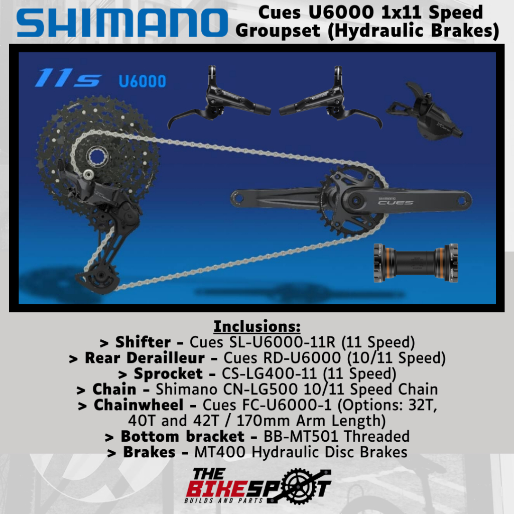 Shimano Cues U6000 1x11 Speed Groupset (Hydraulic Brakes) | Shopee ...