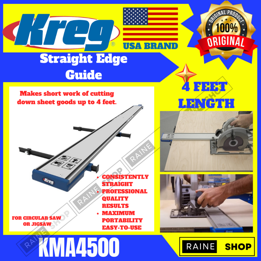 Kreg Straight Edge Guide Circular Saw Jigsaw Router Guide KMA4500
