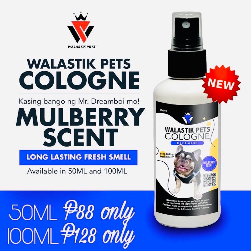 WALASTIK Pet Cologne Mulberry Scent 50ml/100ml | Shopee Philippines