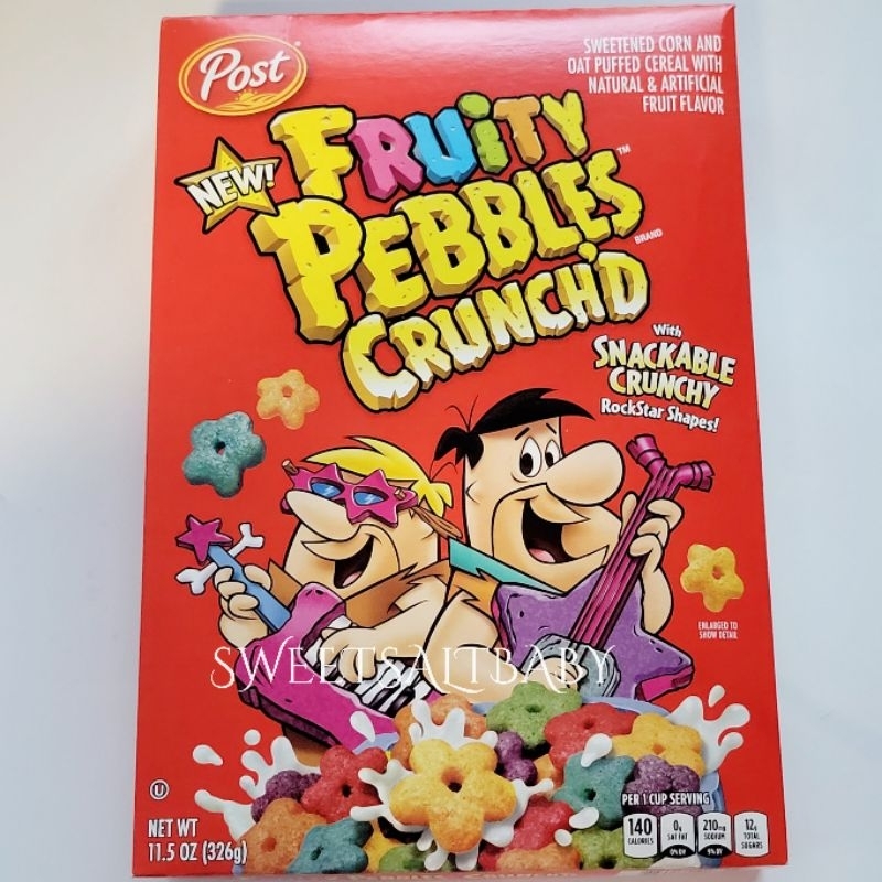 Post's Fruity Pebbles Crunch'd corn & oat cereal (326 g) | Shopee ...