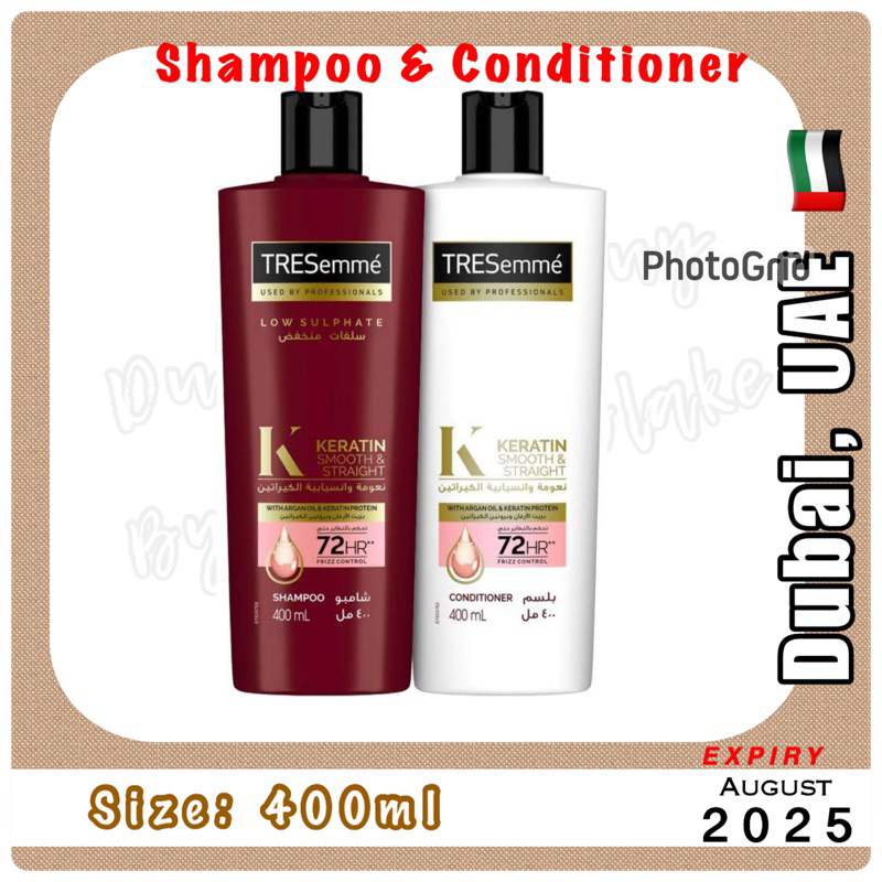 TREsemme 400ml Shampoo and 400ml Conditioner • 2025 Expiry • UAE 🇦🇪