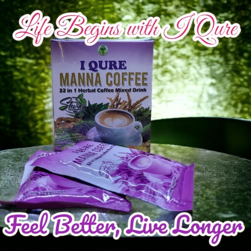 I QURE COFFEE 32IN1 with GLUTATHIONE COLLAGEN AND CHIASEEDS (10 sachet) |  Shopee Philippines