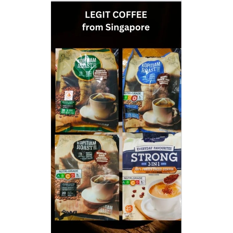 LEGIT COFFEE FROM SINGAPORE KOPITIAM ROAST AND STRONG DRIED COFFEE