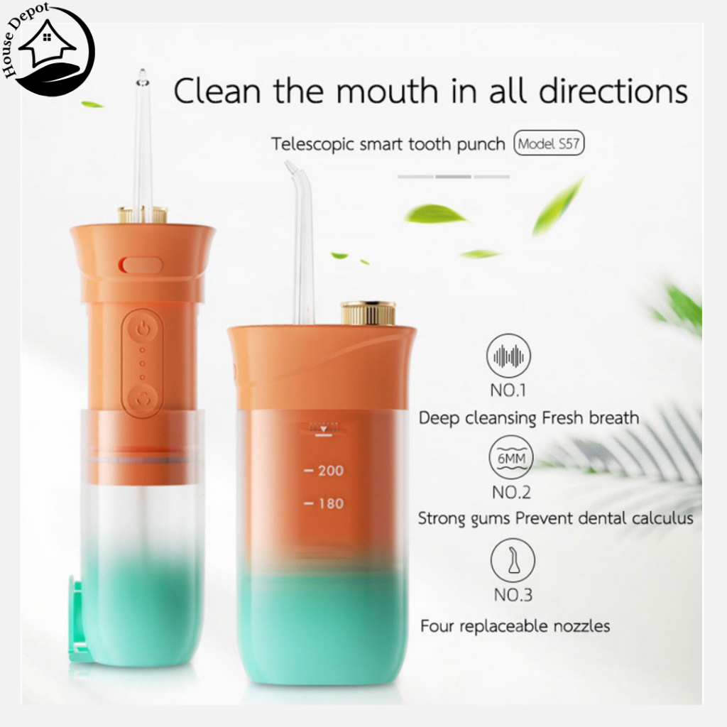 Floss Teeth Cleaner 3 Modes 4 Interchangeable Tips Rechargeable / Fixed