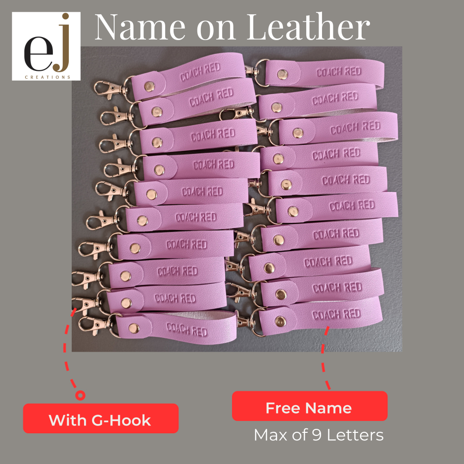 PERSONALIZED LEATHER KEYCHAIN (FOR PERSONAL USE, GIVEAWAYS OR SOUVENIRS ...