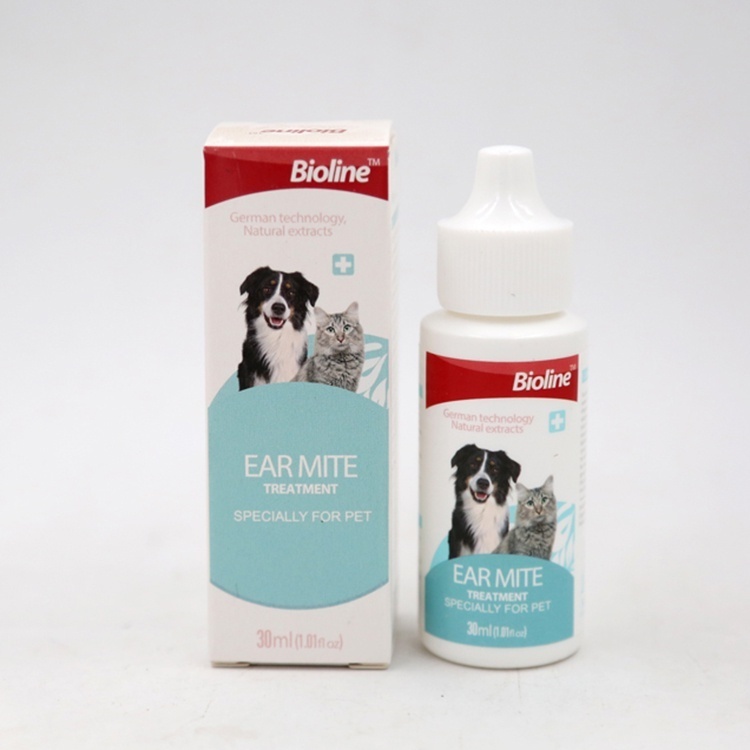 Bioline Earmite treatment 30ml (for dogs and cats) Ear mite drop