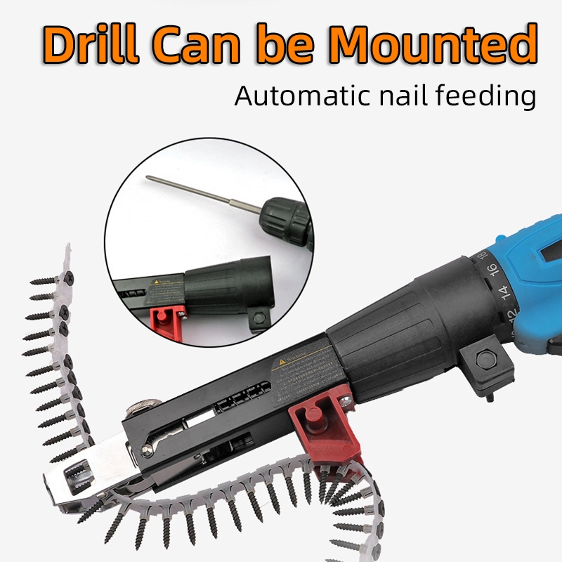 Automatic Chain Nail Gun Adapter Power Drill Attachment With Screws ...