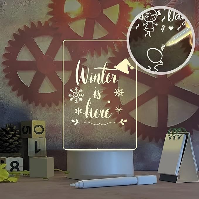 Led Luminous Notepad Rewritable Message Board with Lights USB Power ...