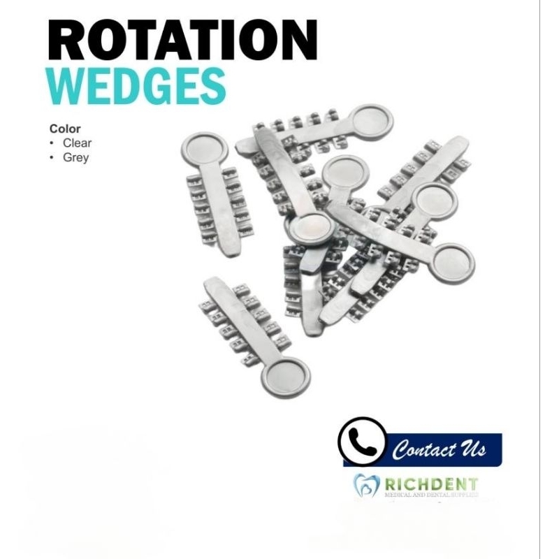 Rubber Elastic Rotary Rotation Wedges for Braces Sold Per Piece