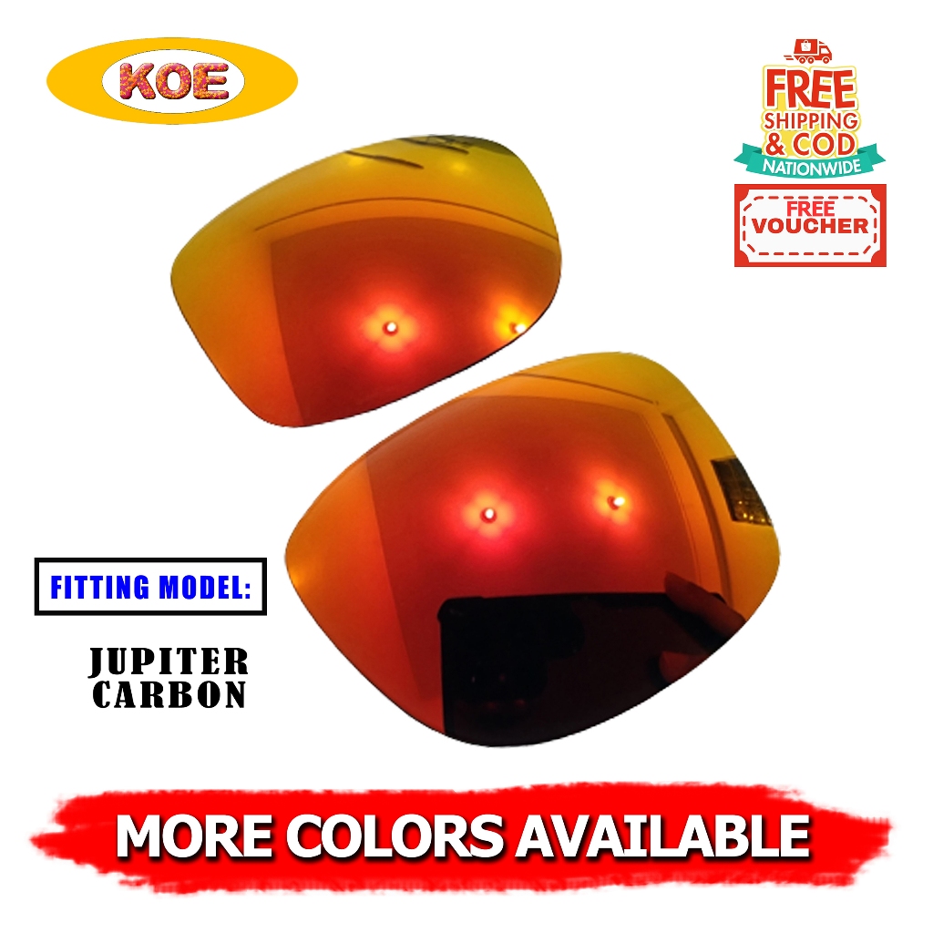 Jupiter Carbon Replacement Lenses Fire red Polarized Lens by Krisman Optics (Free Shipping