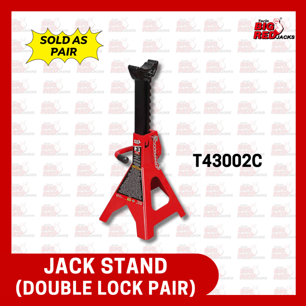 thumbnail image 2 of Big Red 2 Pack 3 Ton Double Locking Aluminum Jack Stands - 6,000lb Capacity 2 of 6