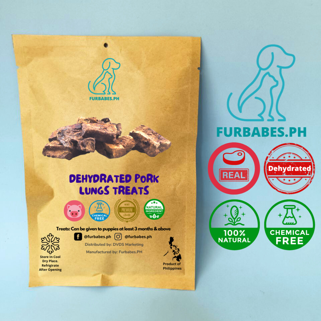 Pork Lungs Treats for Dogs & Cats (100 Natural & No Chemicals