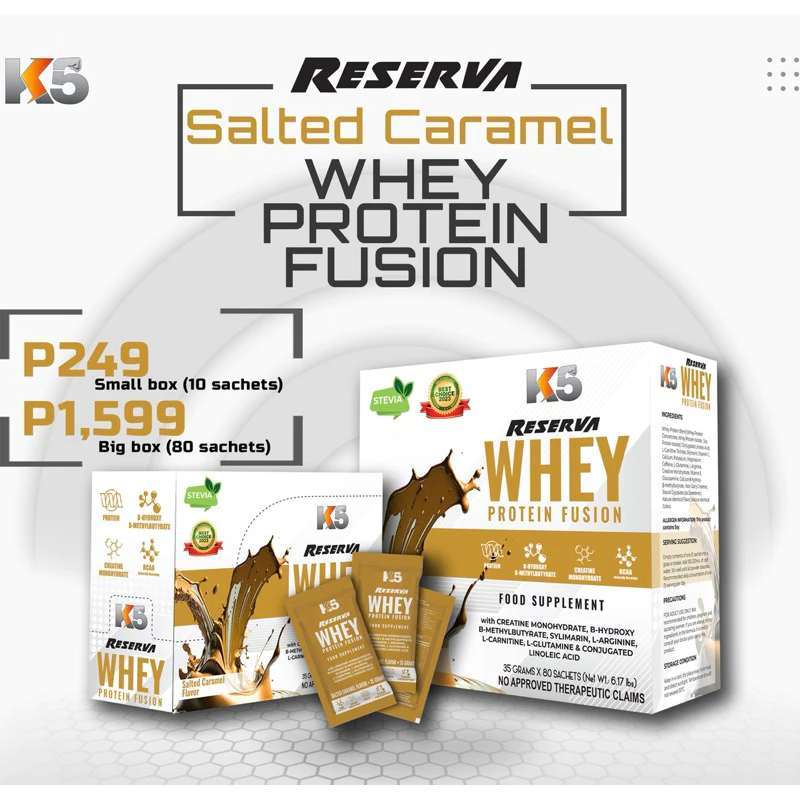 K5 REserva WHEY PROTEIN w/ BCAA, Creatine, Lcarnitine SALTED CARAMEL