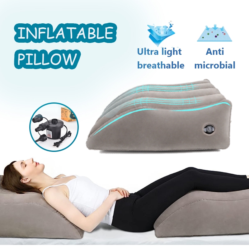 Inflatable Leg Elevation Pillow Foot Support Cushion Portable Wedge ...
