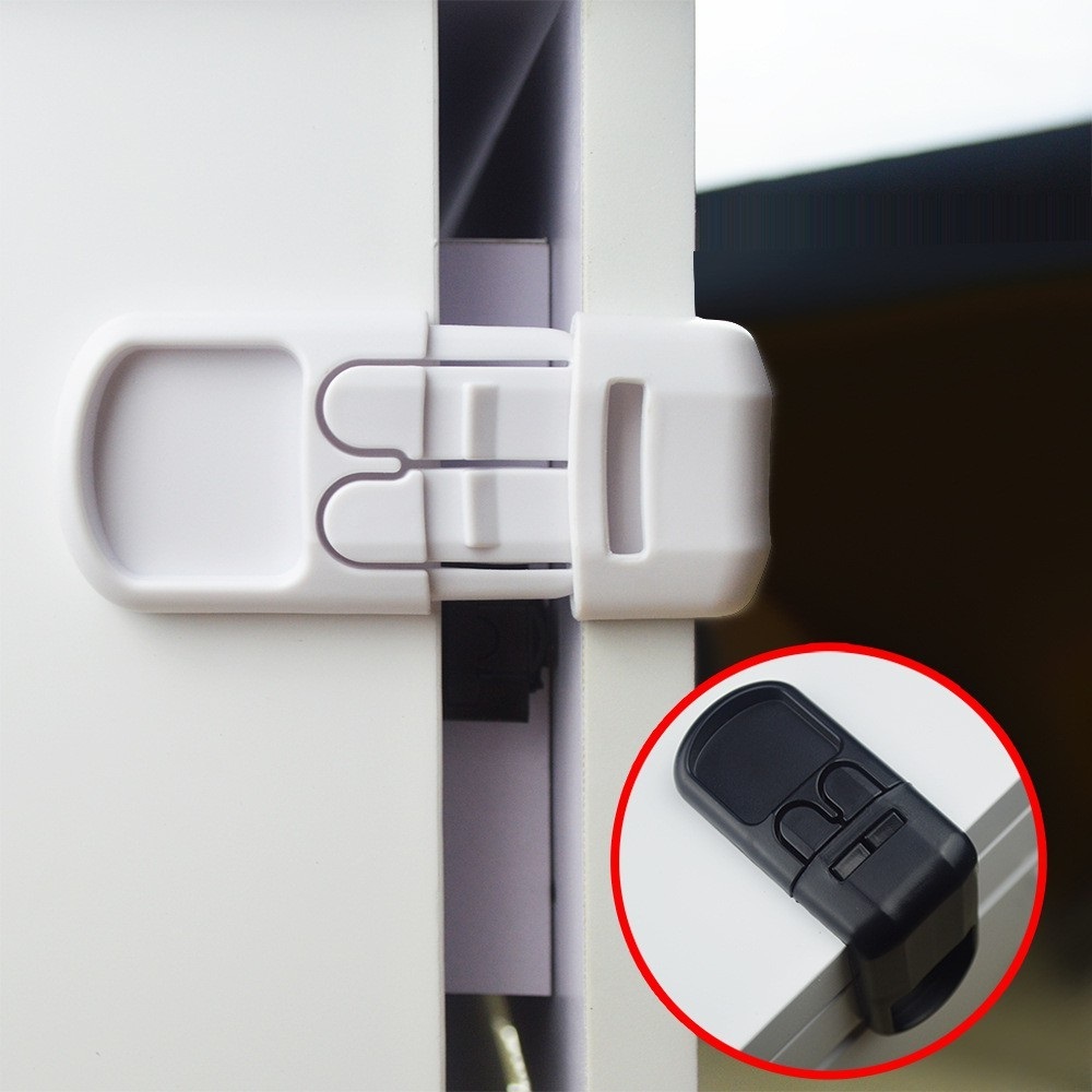 Kitchen Cabinet Door Lock L Shaped Double Snap Drawer Ref Fridge Locking Safety Tool Shopee