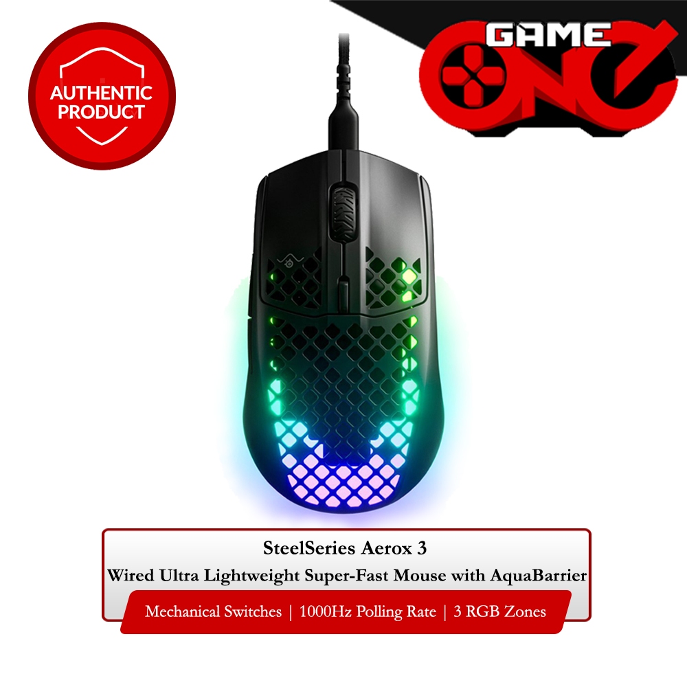 SteelSeries Aerox 3 Wired Ultra Lightweight Super-Fast Mouse with ...