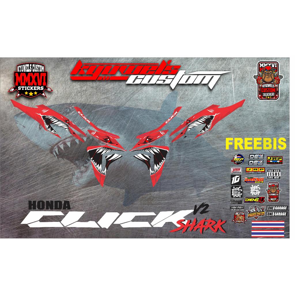 HONDA CLICK V2 SHARK FRONT BACK | Shopee Philippines