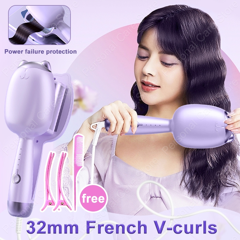 Curling Iron Wave Hair Curlers 2 Barrels Curl Iron Hair Curling Iron Large Wave Perm Mermaid Curler