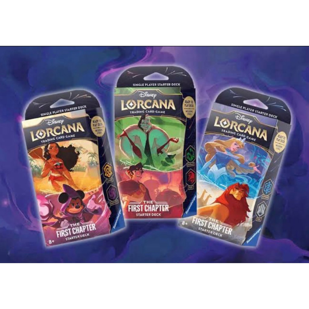 DISNEY LORCANA TCG THE FIRST CHAPTER STARTER DECK W/O BOOSTER PACK ...