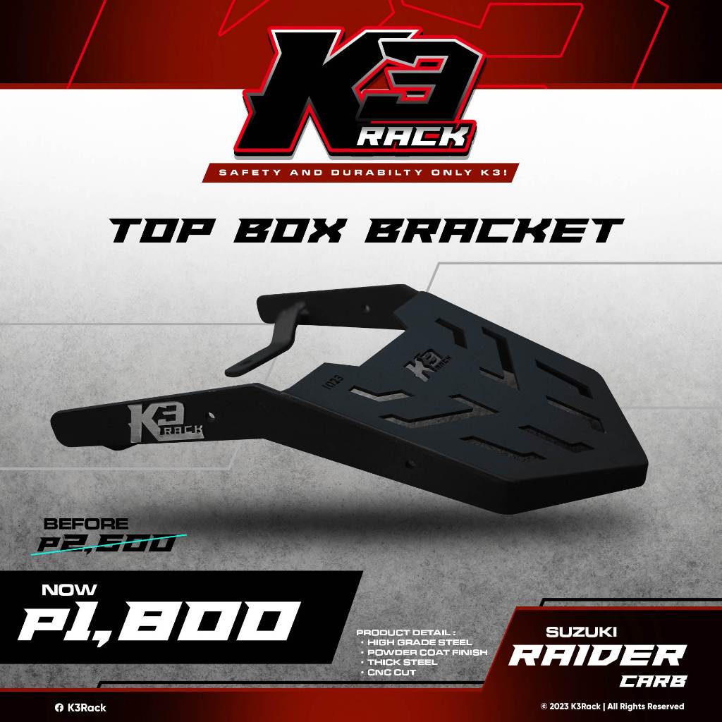 K3 RACK BRACKET FOR TOP BOX | Shopee Philippines