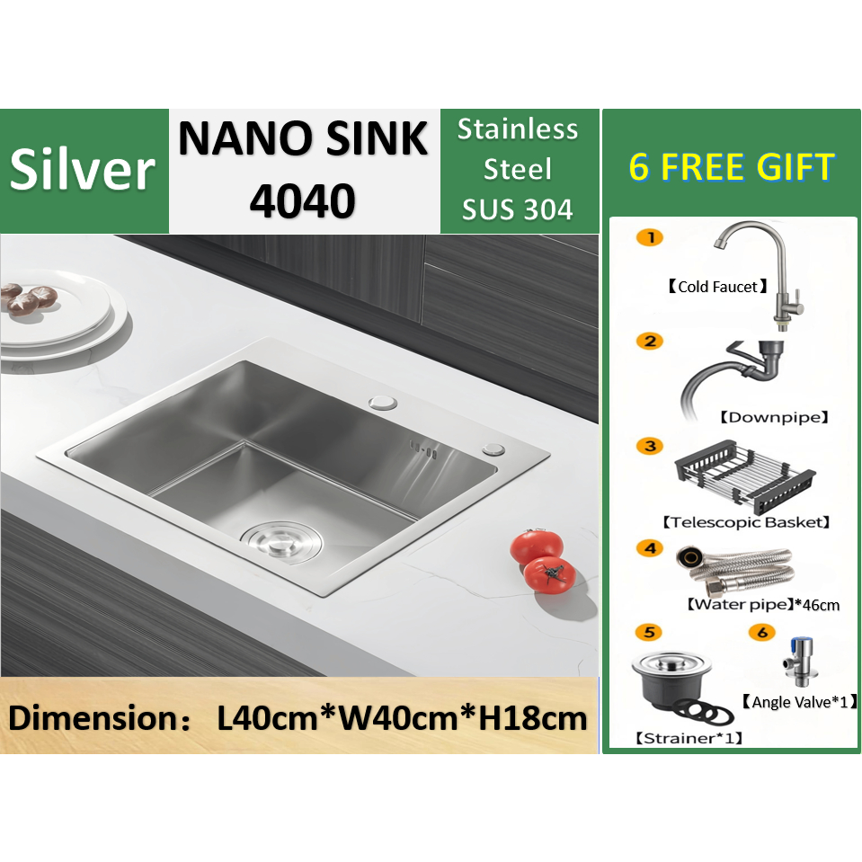 Small Size NANO Sink 304 Stainless Steel Handmade Kitchen Sink ...
