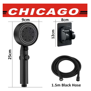 3 in 1 Shower Head Set 5-speed Booster Shower with Hose Bathroom Shower ...