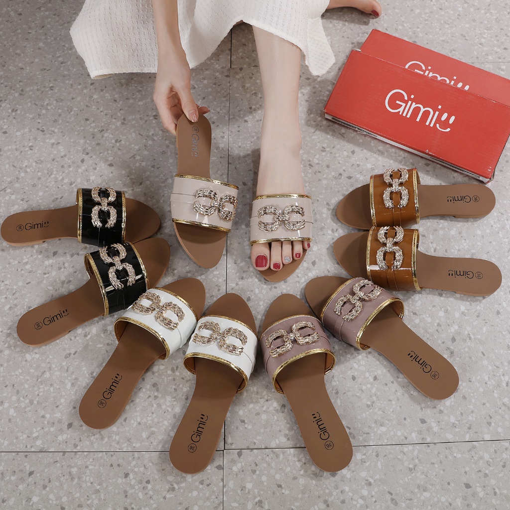 sandal teplek model sandal trend 2020 sandals women Ladies casual Korean version of the trend flat