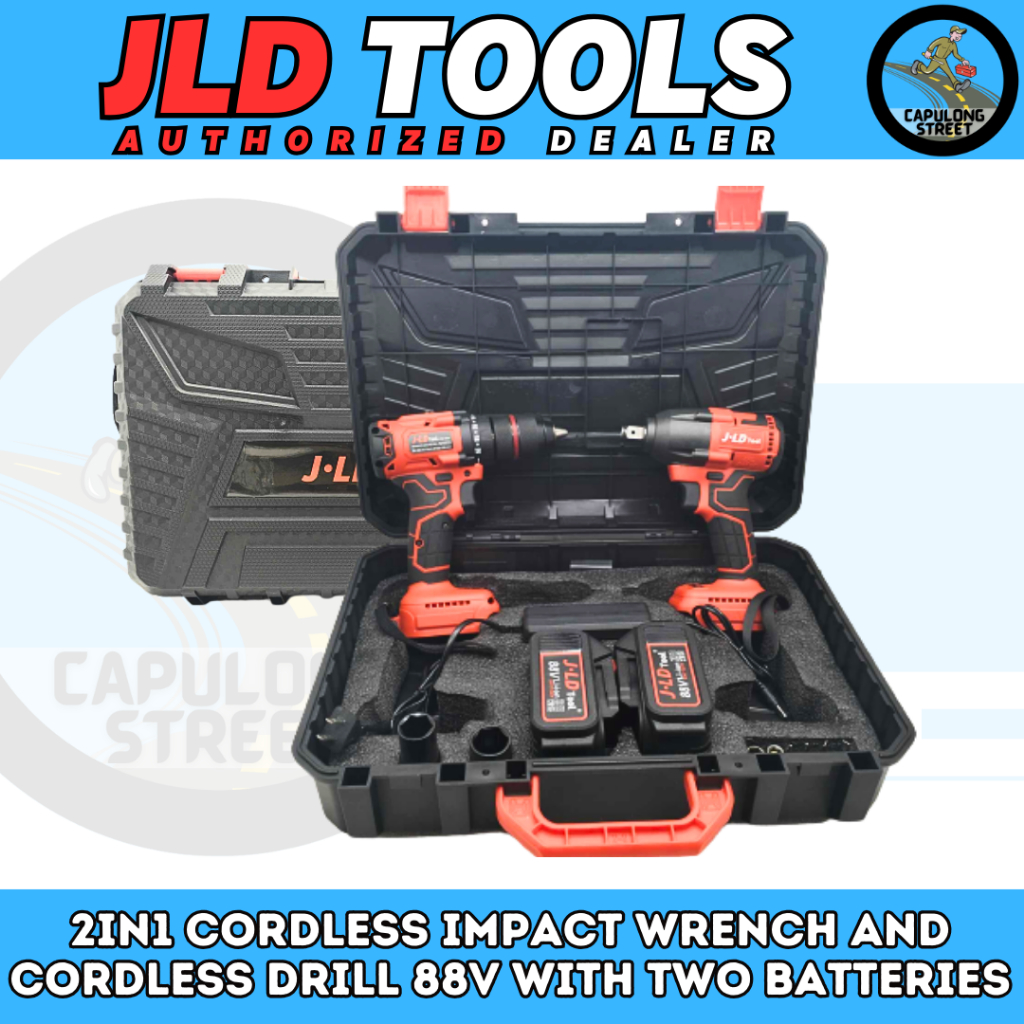 Capulong Street JLD 2in1 Cordless Impact Wrench and Cordless Drill 88V ...