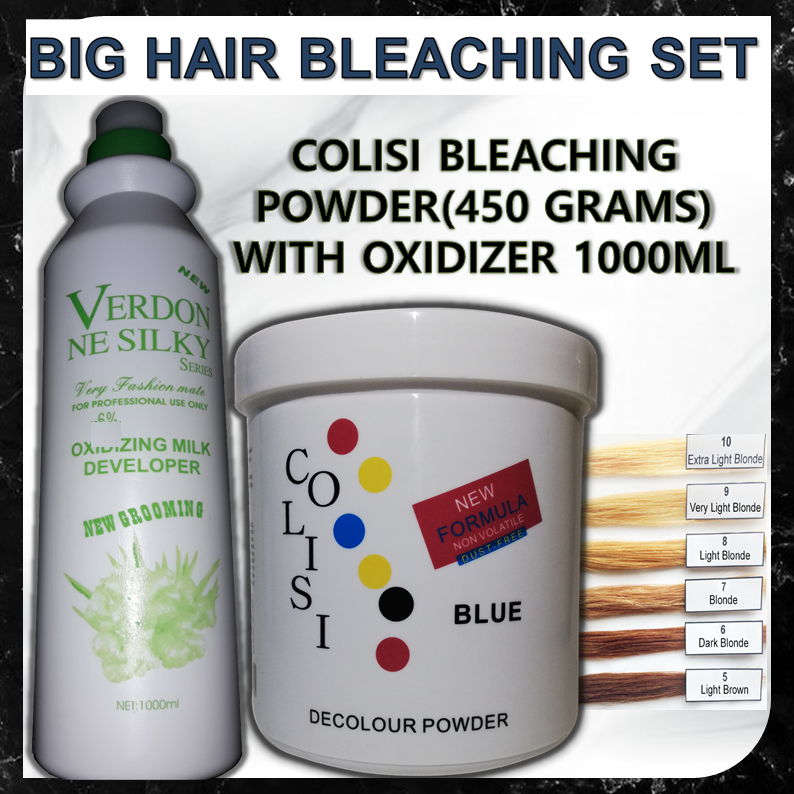 1set colisi bleaching powder 450g with verdon ne silky series oxidizing