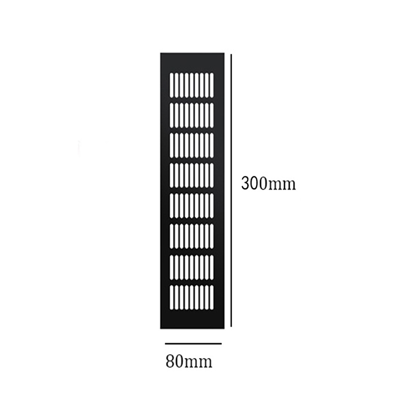 Tulead 4PCS Aluminum Vent Grills - 6x3.1x0.6 Inch Matte Black Rectangular Air Vents