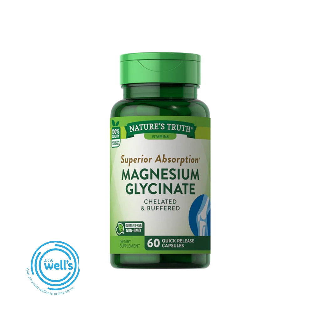 Nature's Truth Magnesium Glycinate Promotes Bone Health and Relieve