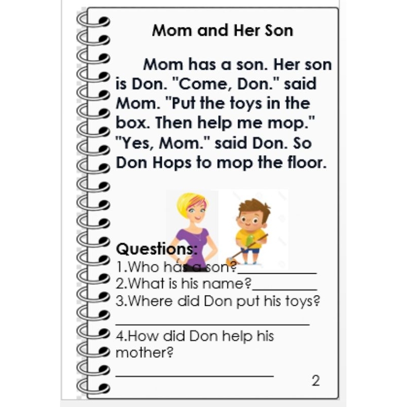 Reading Comprehension for Grade 1 & Grade 2 | Shopee Philippines