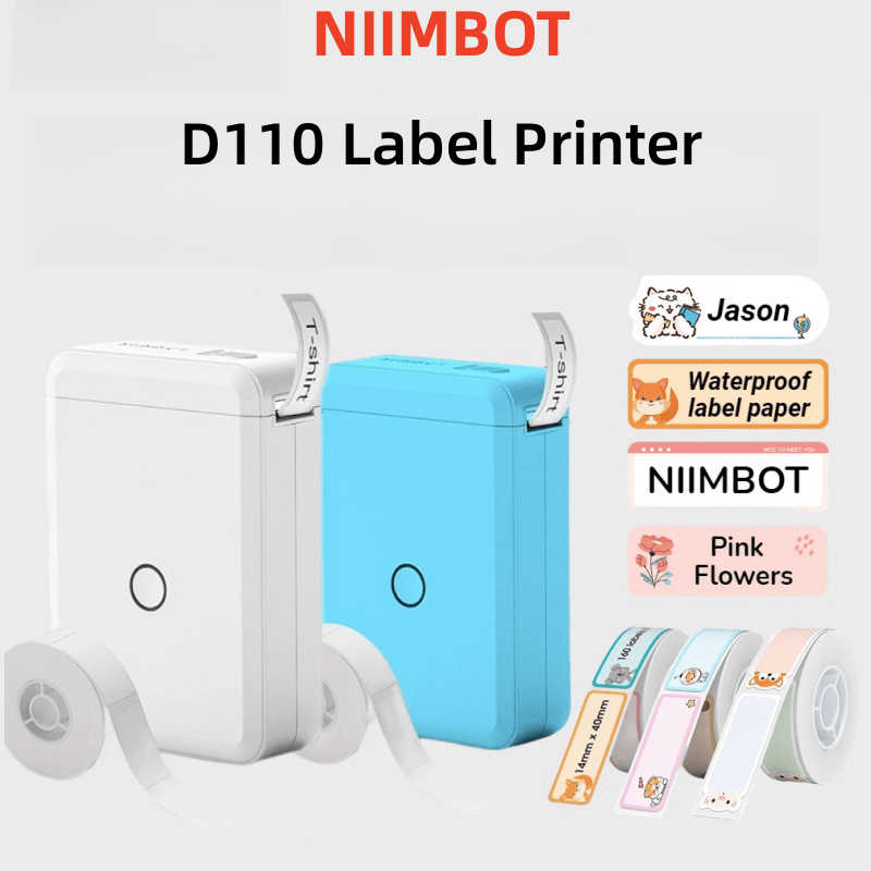 Niimbot D110 Label printer Portable thermal printer and mini barcode QR ...