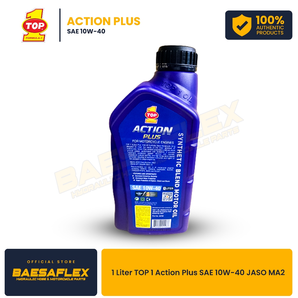 TOP 1 ENGINE OIL 10W40 Action Plus 1 Liter Shopee Philippines