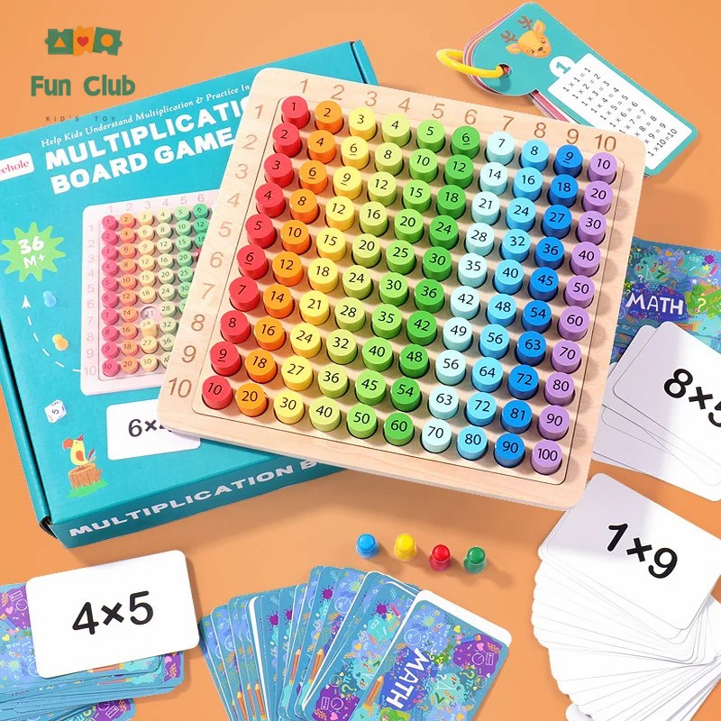 Montessori Educational Wooden Math Toys Children Multiplication Table ...