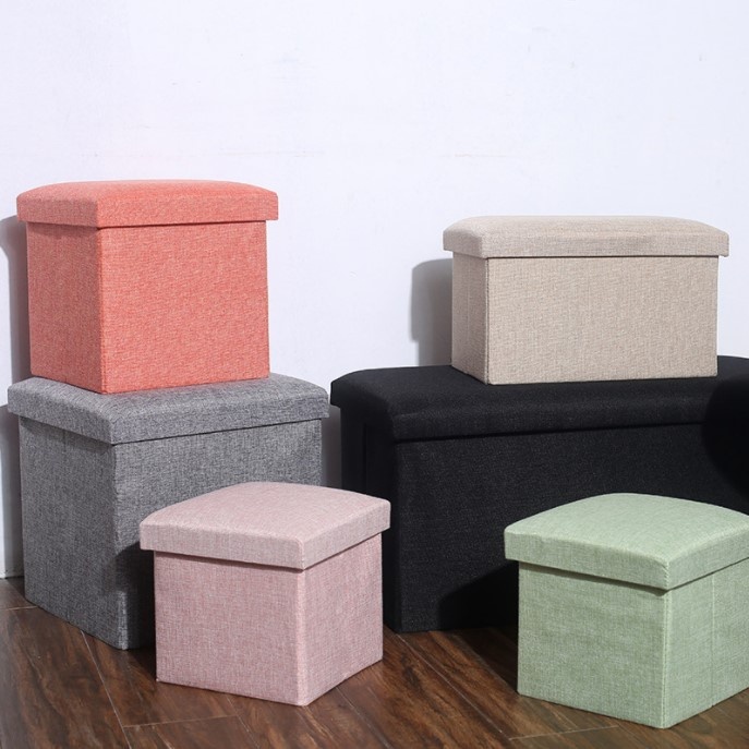 Rectangular Storage Stool Sit Folding Box 31X31X31Cm 76X38X38Cm ...